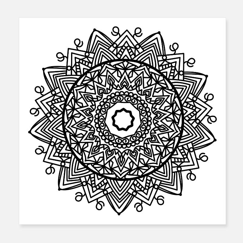 Mandala Poster 20 x 20 cm