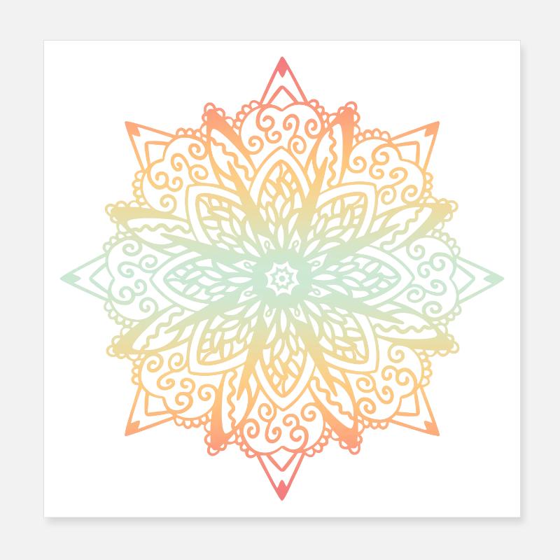Mandala Poster 20 x 20 cm