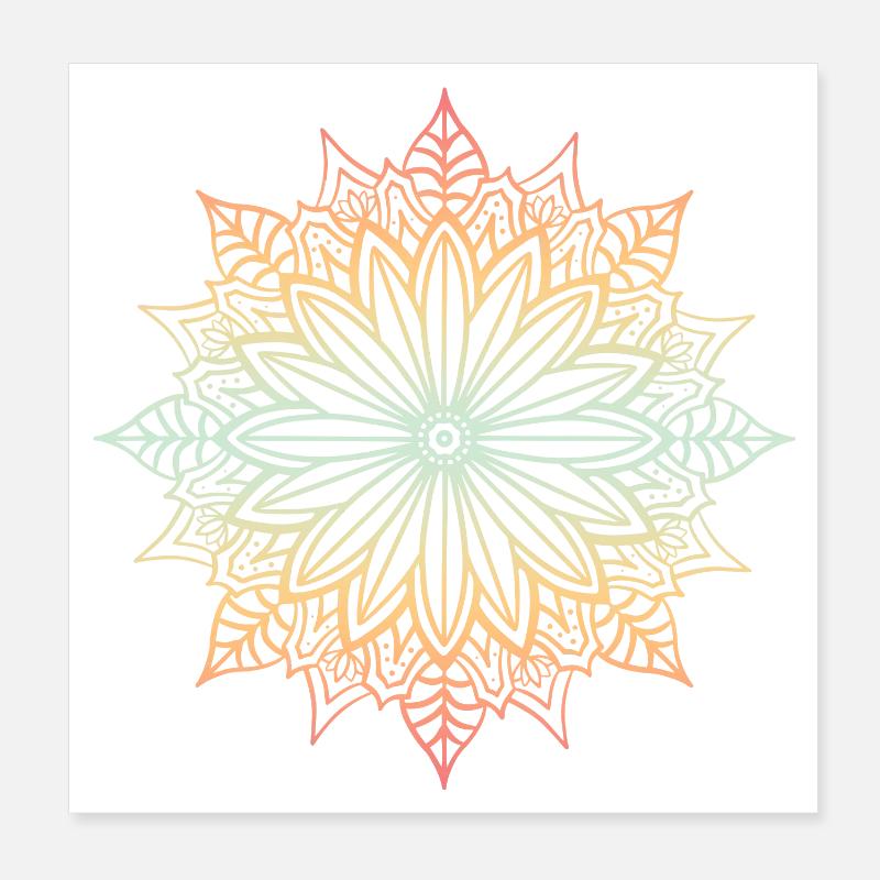 Mandala Poster 20 x 20 cm