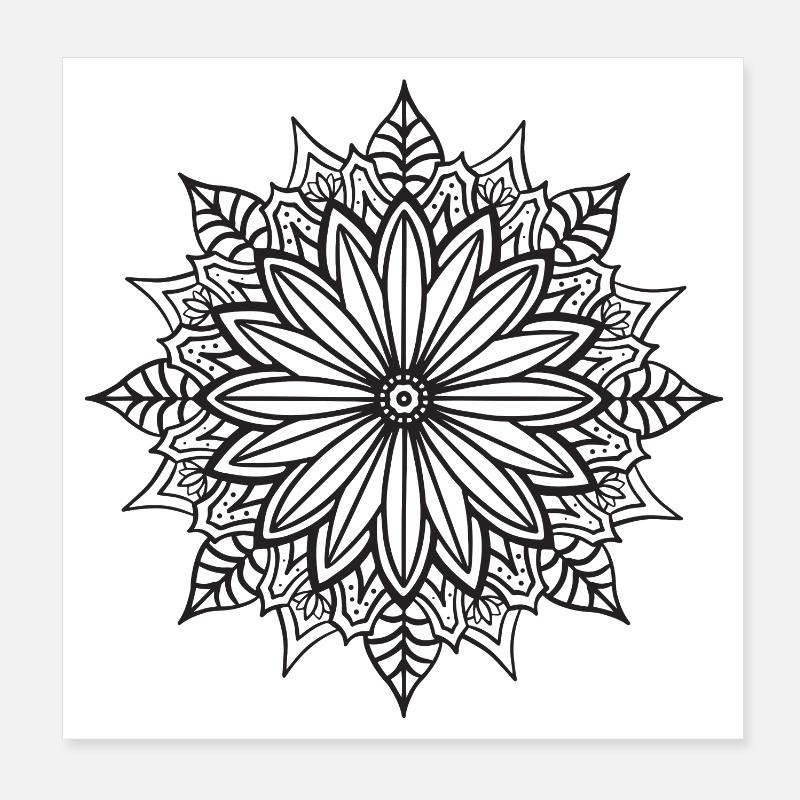 Mandala Poster 20x20 cm