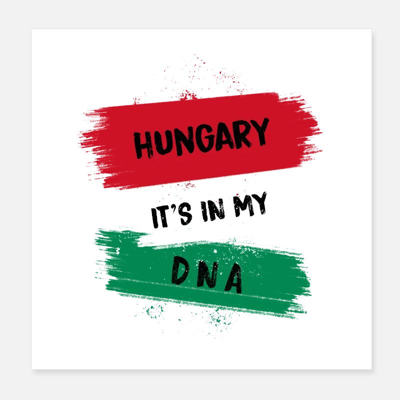 Le drapeau hongrois est inscrit dans mon ADN Poster 20 x 20 cm