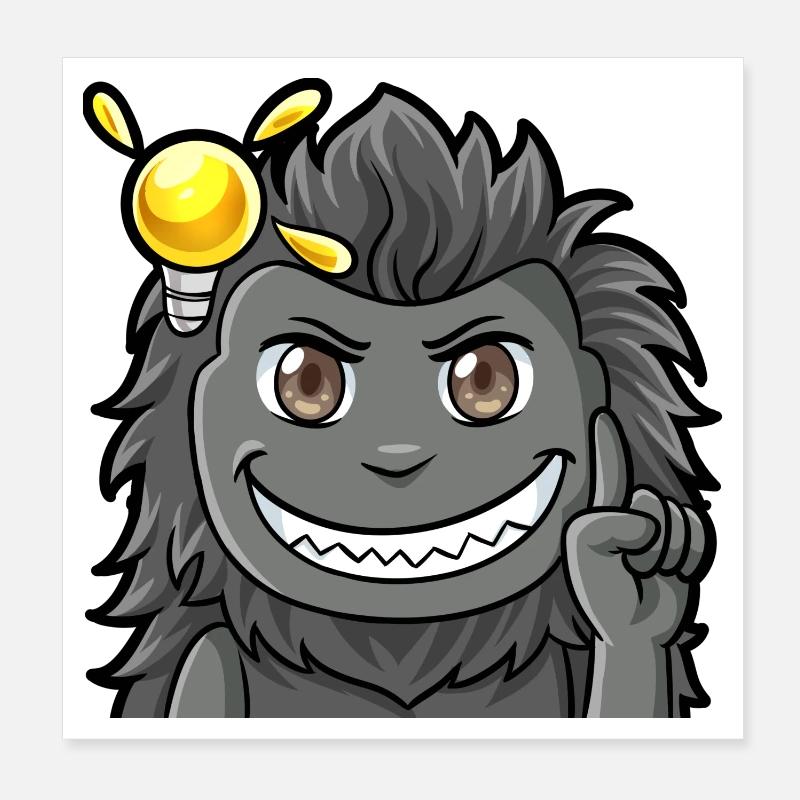 Auf zack Poster 20x20 cm