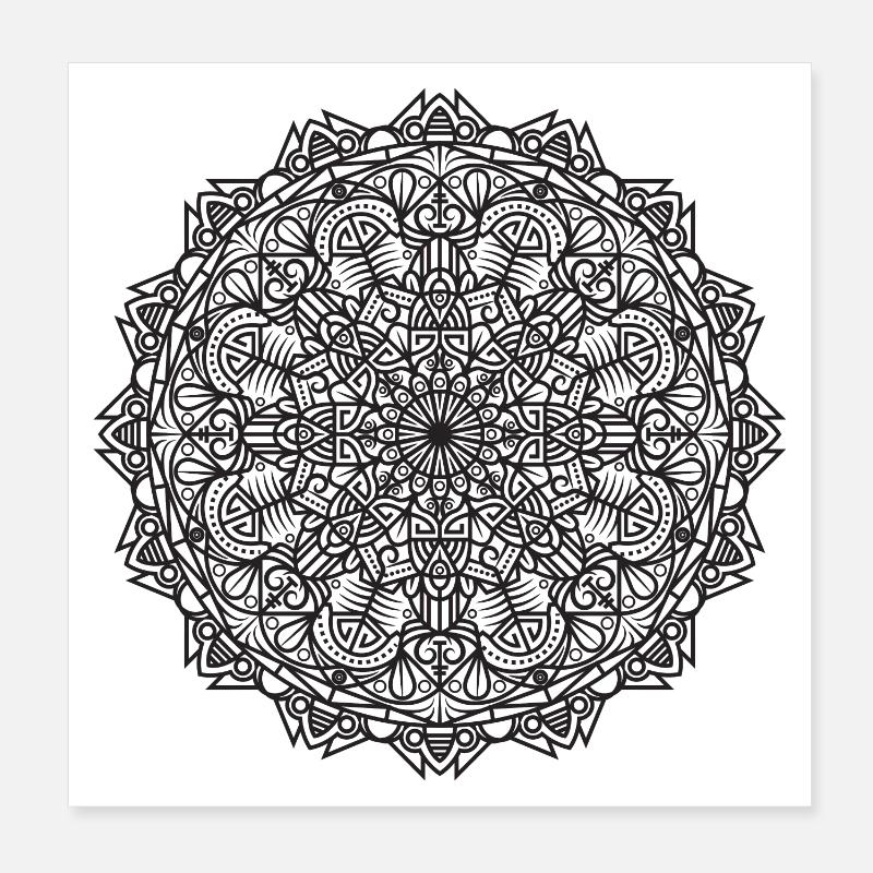 Mandala Poster 20x20 cm