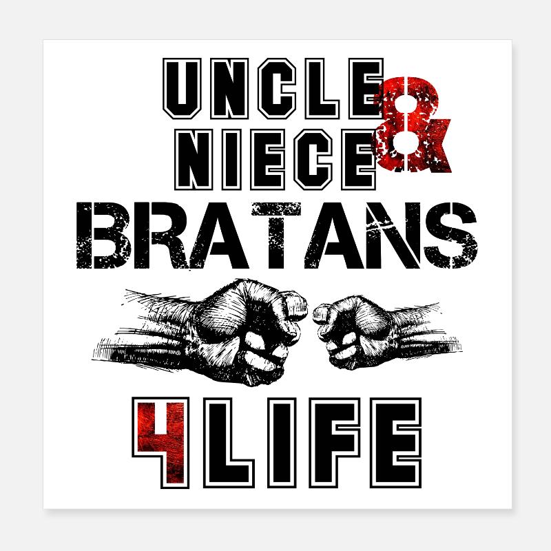 Oncle et nièce à vie de Bratan Cadeau Poster 20 x 20 cm