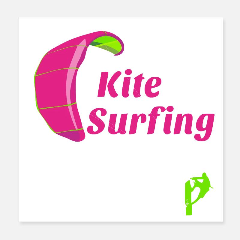 Kitesurfen Poster 20x20 cm