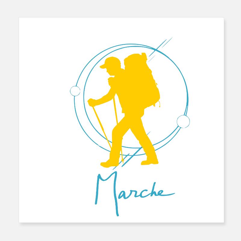 walking Poster 8" x 8" (20x20 cm)