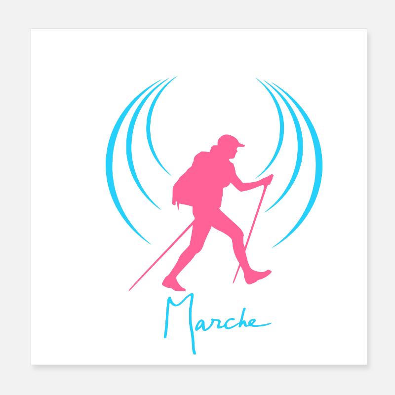 Walking Poster 8" x 8" (20x20 cm)