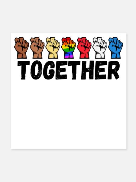 Proud Lgbt Saying Pride Gay Relationship Gay - Poster 8" x 8" (20x20 cm) - white - Front