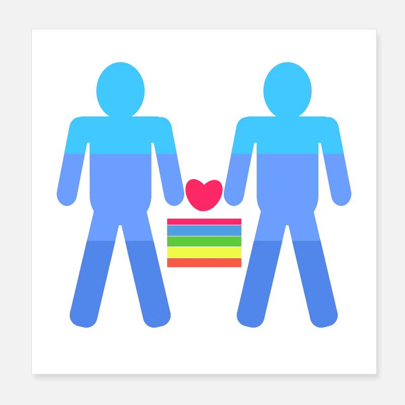 Gleichgeschlechtliche Partnerschaft Herz Lgbt Poster 20x20 cm