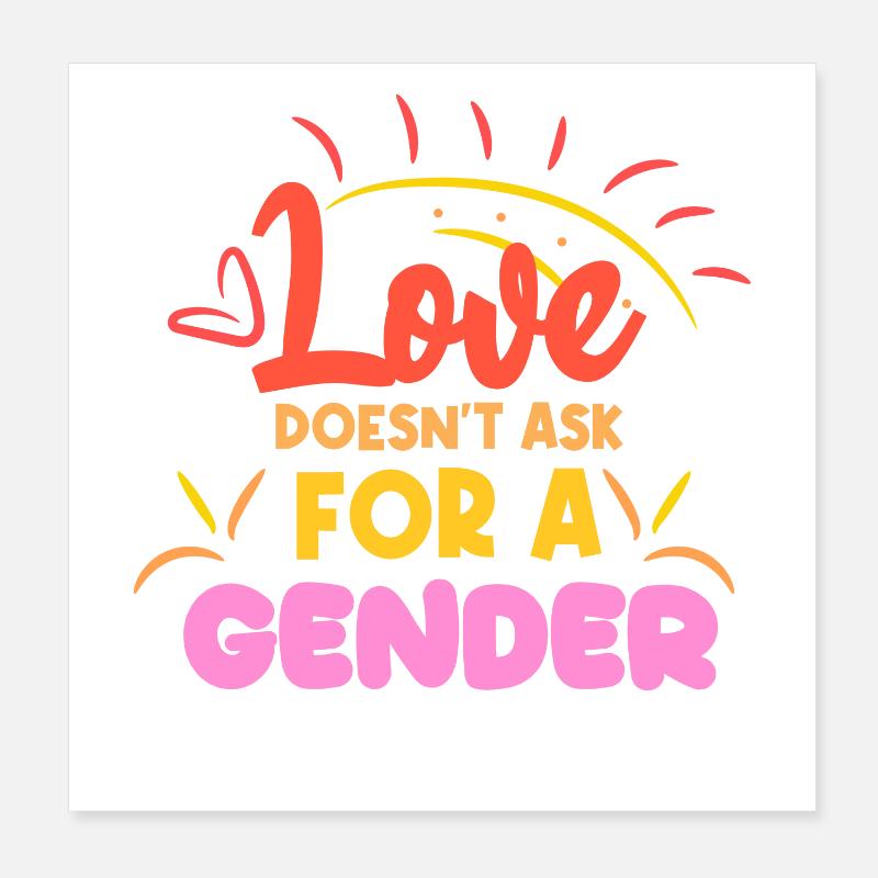 Lgbt Statement Gleichgeschlechtliche Partnerschaft Poster 20x20 cm