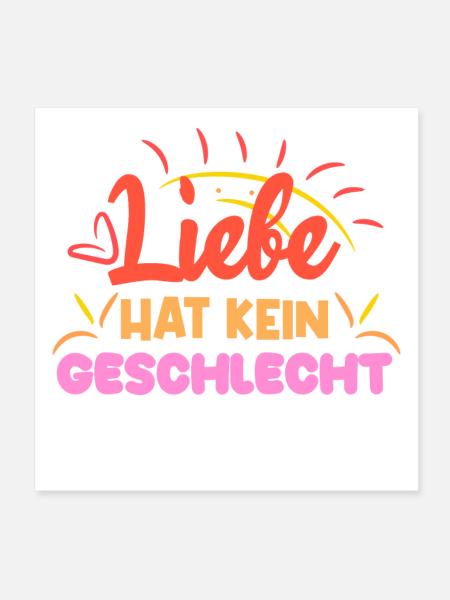 Gleichgeschlechtliche Ehe Liebe Lgbt Statement - Poster 20x20 cm - Weiß - Vorne