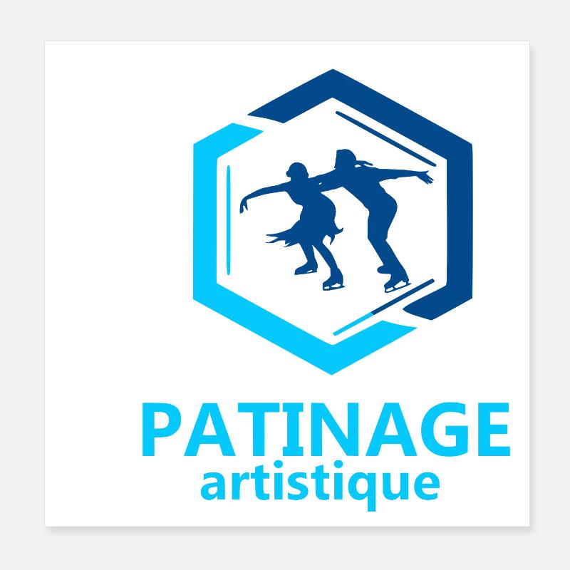 Eiskunstlauf Poster 20x20 cm