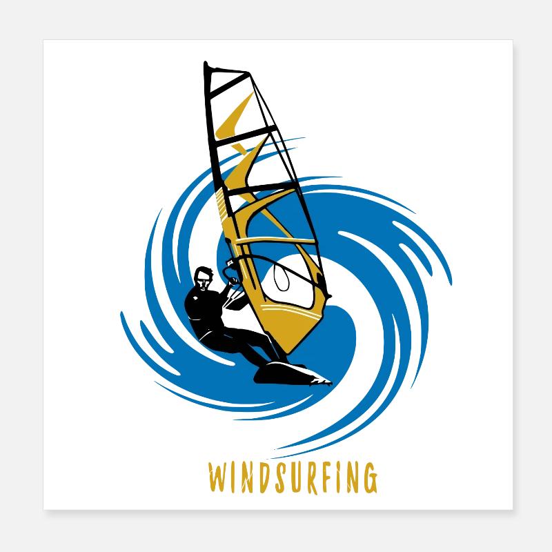 Windsurfing Poster 20 x 20 cm