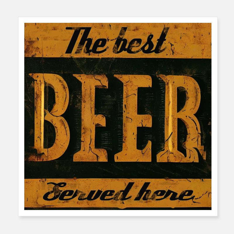 Best Beer Poster 20x20 cm
