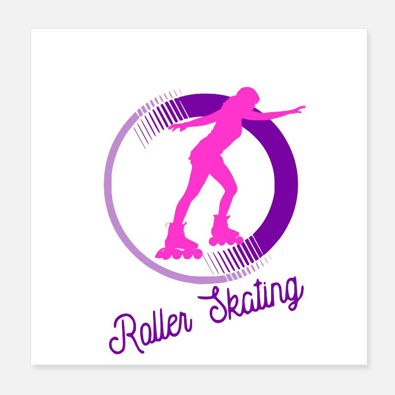 Women's roller skating Poster 8" x 8" (20x20 cm)