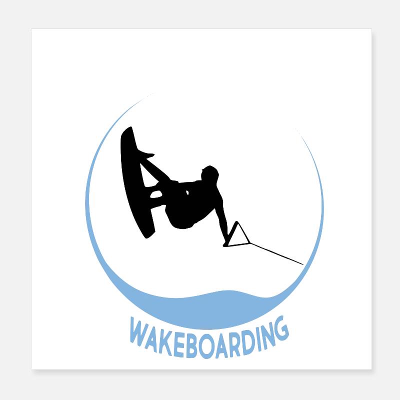 wakeboarding Poster 8" x 8" (20x20 cm)