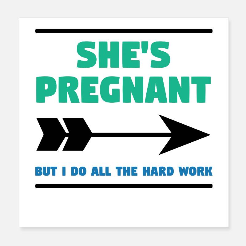 Schwanger Familie Eltern Statement Mutter Baby Poster 20x20 cm