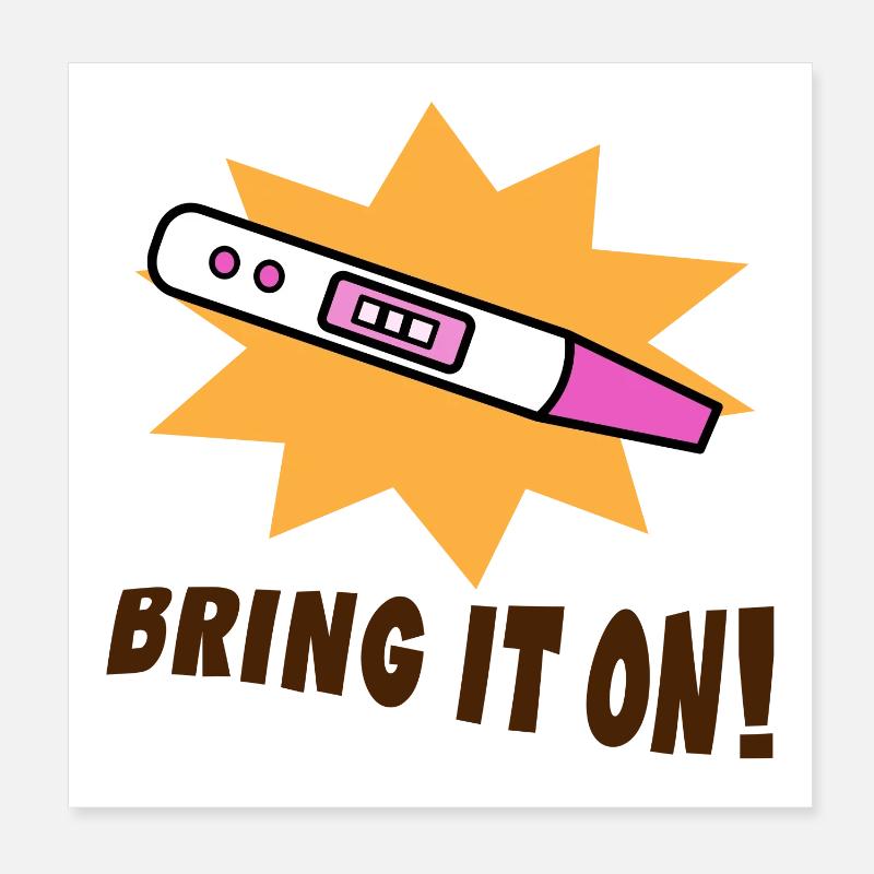 Schwanger Schwangerschaft Mutter Statement Baby Poster 20x20 cm