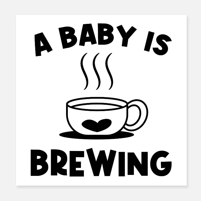 Grossesse Bébé Ventre Grossesse Déclaration Bébé Poster 20 x 20 cm