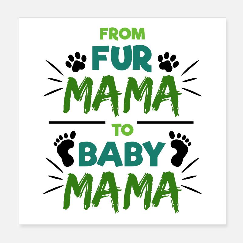 Déclaration de maman de bébé enceinte pieds de bébé parents Poster 20 x 20 cm