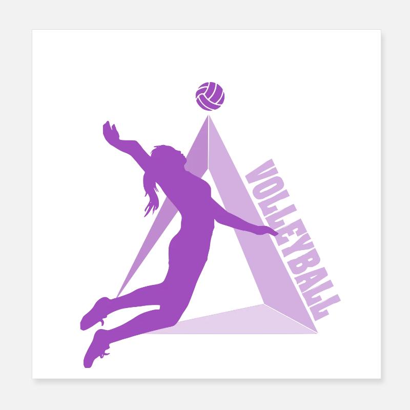 Volleyball - Poster 8" x 8" (20x20 cm) - white