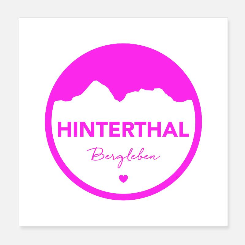 Hinterthal in pink! Poster 20x20 cm