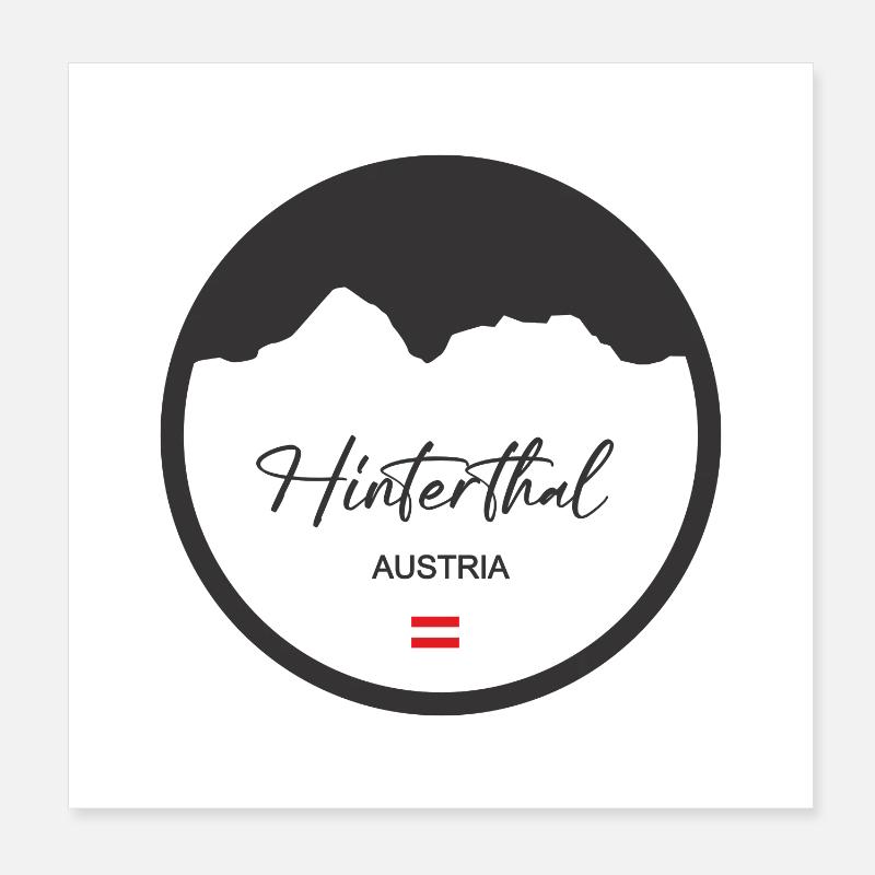 Hinterthal in dunkelgrau! Poster 20x20 cm