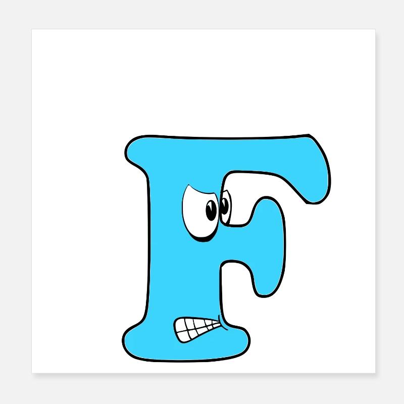 F Poster 20x20 cm