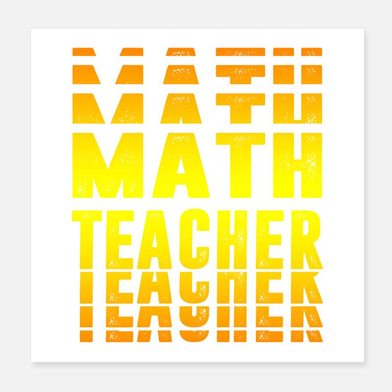 Design pour professeurs de mathématiques Poster 20 x 20 cm