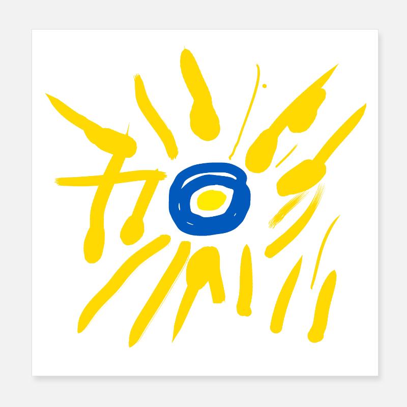 Sonnenblume Poster 20x20 cm