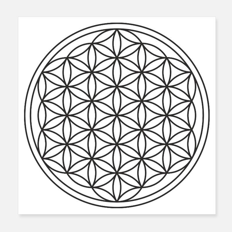 Blume des Lebens Schutzsymbol Poster 20x20 cm