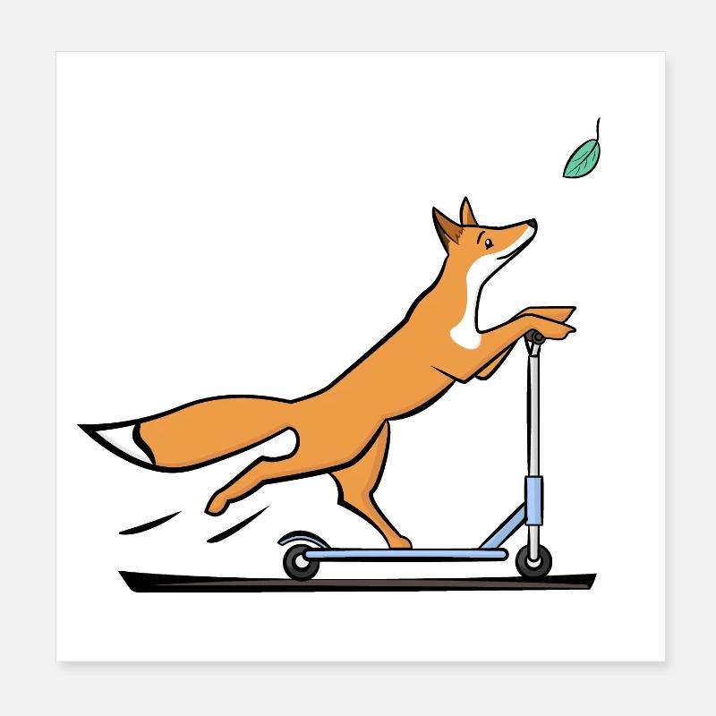 Fox Poster 8" x 8" (20x20 cm)