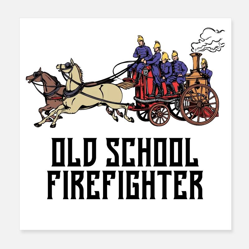 Professional Fire Brigade Firefighter Fire Brigade Statement Poster 8" x 8" (20x20 cm)