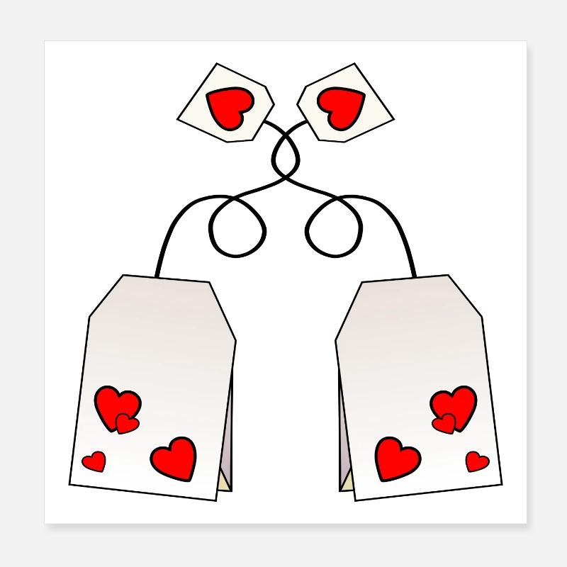 Valentine's Day Tea Poster 8" x 8" (20x20 cm)