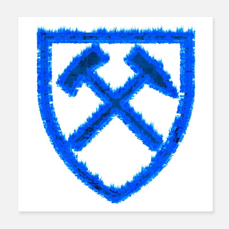 Extraction de marteaux et de maillets Cadeau de charbon Schalke Poster 20 x 20 cm