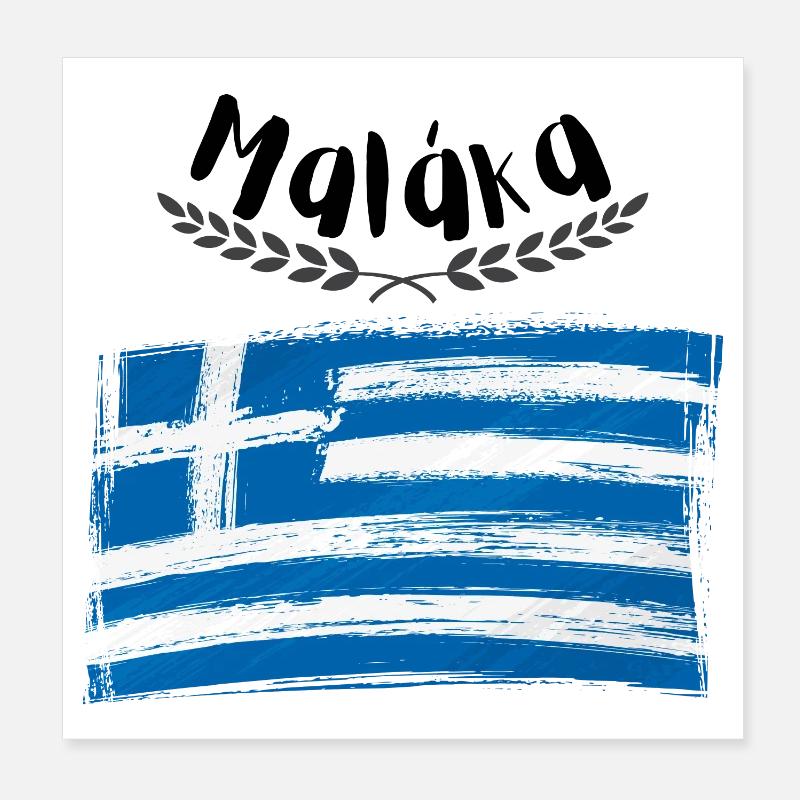 Malaka- Grèce T-shirt grec Poster 20 x 20 cm