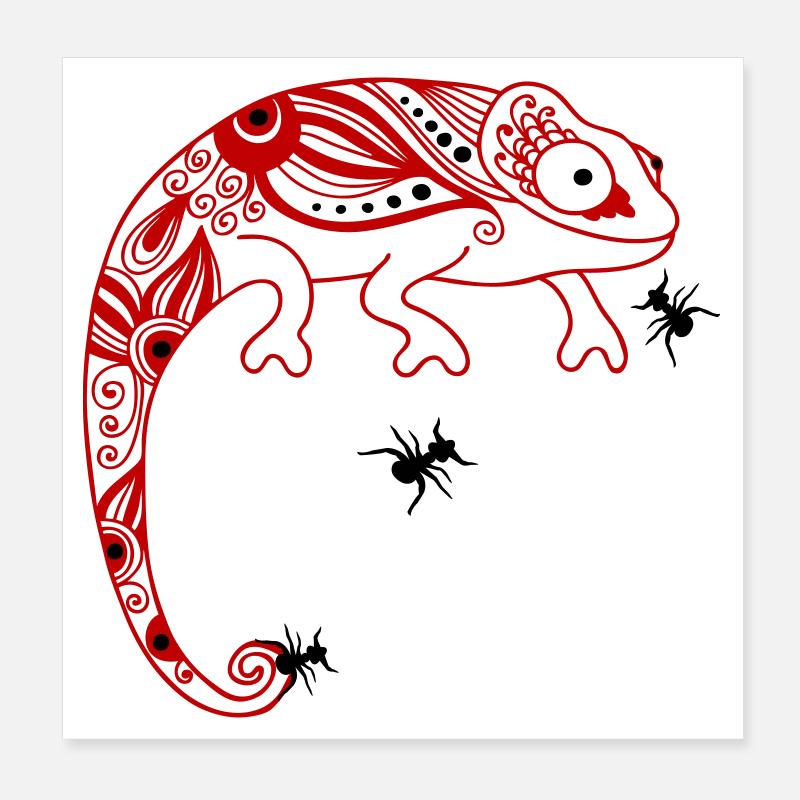 Camélion Poster 20 x 20 cm