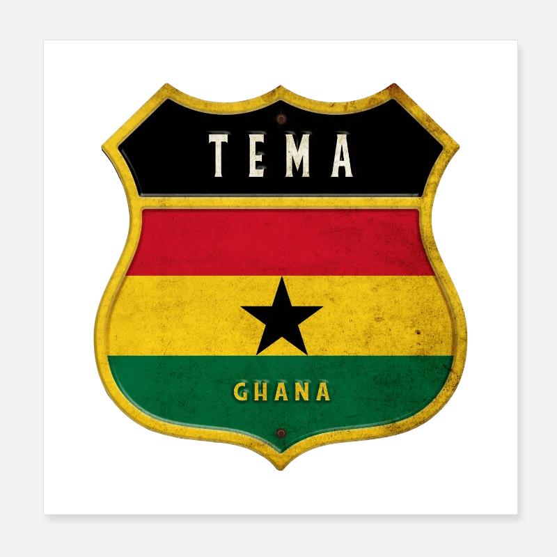 Tema Stemma Bandiere Design Poster 20x20 cm