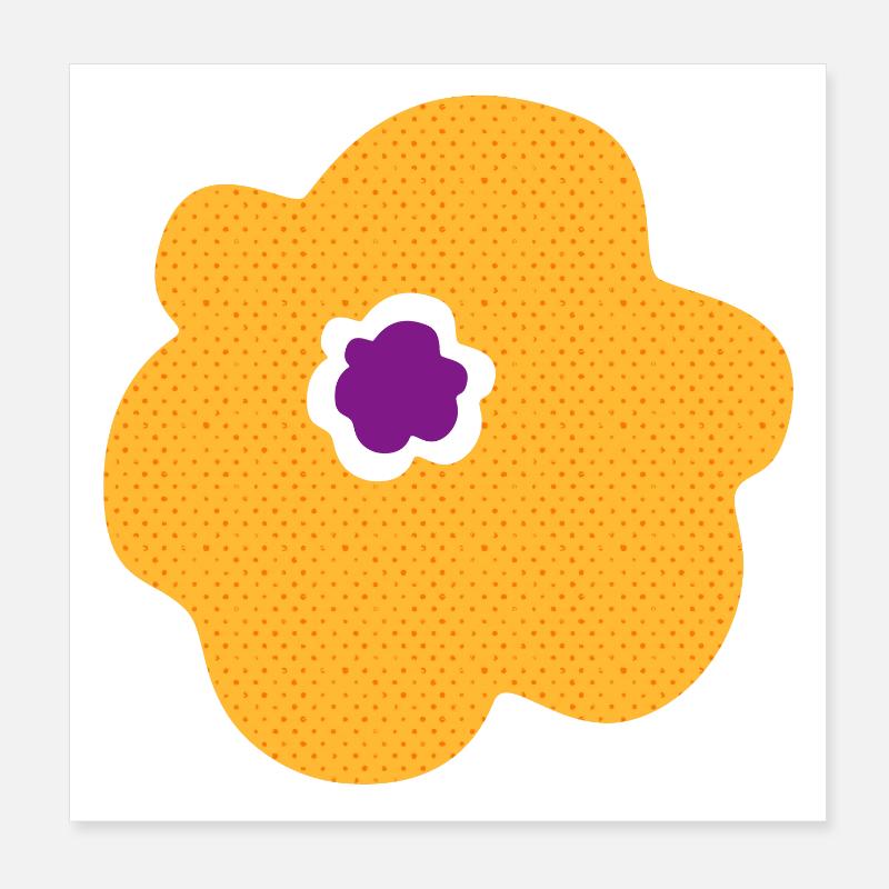 fleur jaune printemps points fleur énergie nature Poster 20 x 20 cm