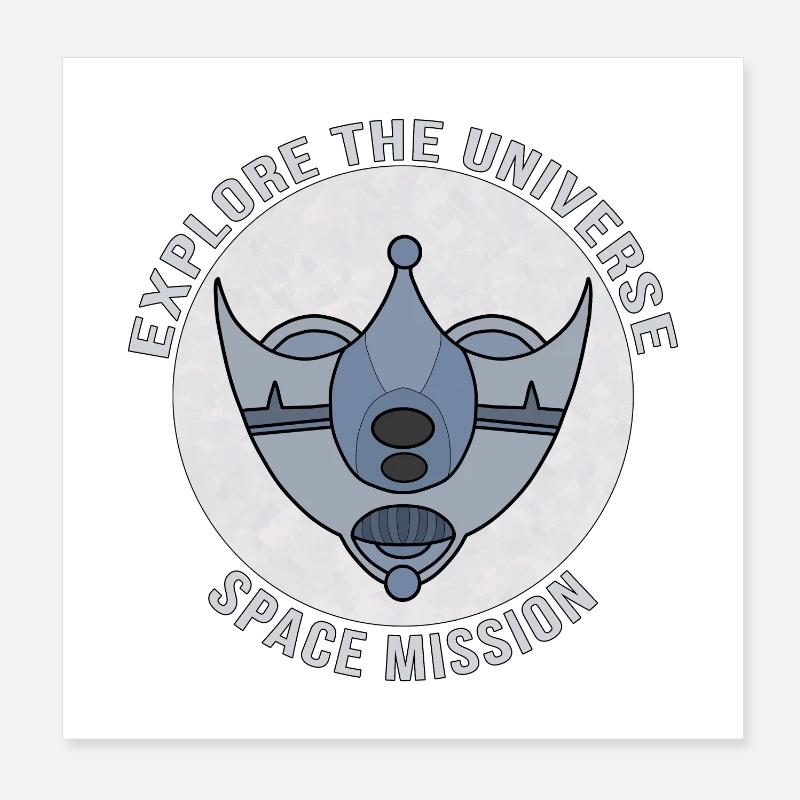 Space Mission Explore The Universe Poster 8" x 8" (20x20 cm)