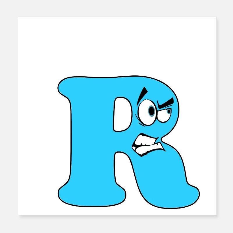 R Poster 8" x 8" (20x20 cm)