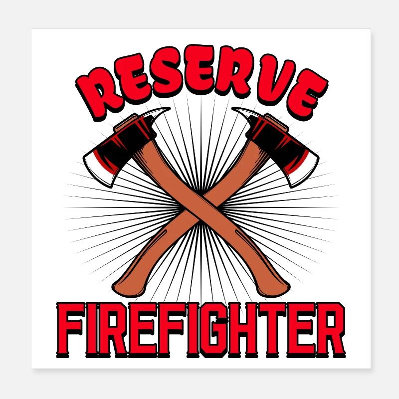 Fire Brigade Statement Professional Fire Brigade Fire Protection Poster 8" x 8" (20x20 cm)