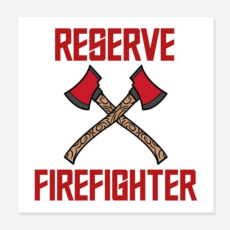 Lifesaver Statement Fire Brigade Fire Protection Poster 8" x 8" (20x20 cm)