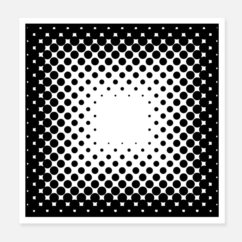 Infinity Black Poster 20x20 cm
