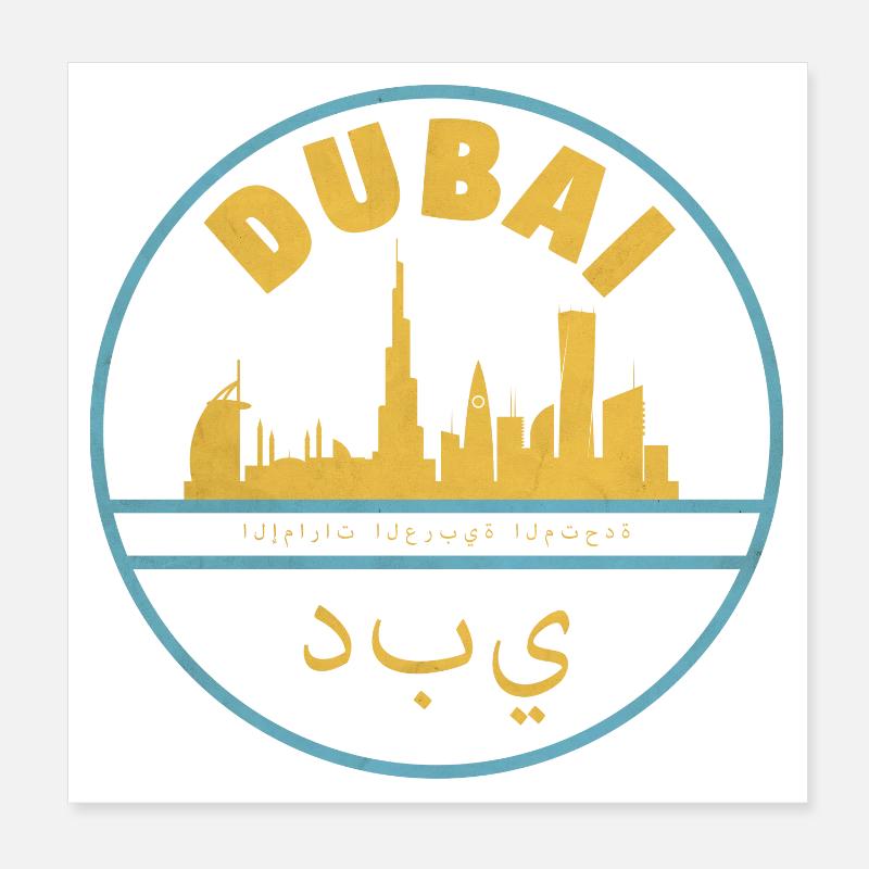 Dubaï Poster 20 x 20 cm
