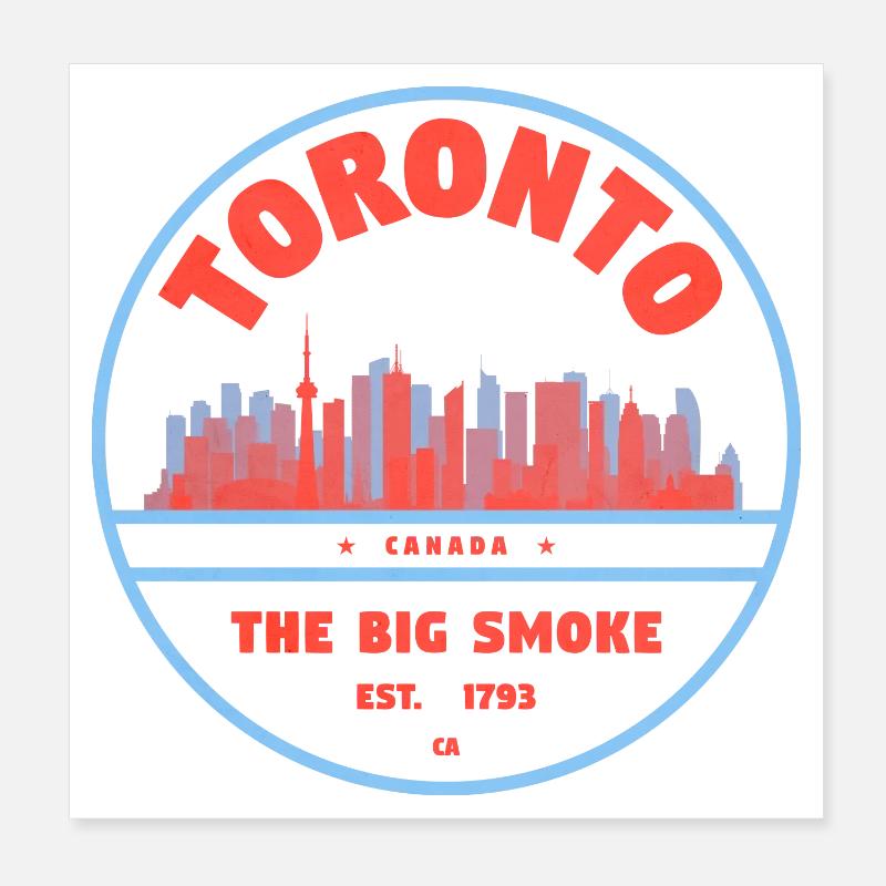 Emblème de la silhouette de Toronto Big Smoke Poster 20 x 20 cm
