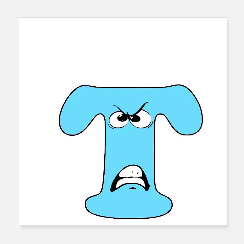 T Poster 20x20 cm