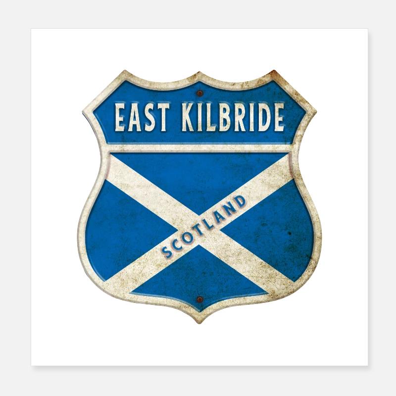 Design du drapeau écossais d'East Kilbride Poster 20 x 20 cm
