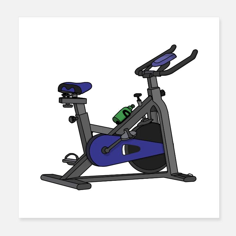 Vélo Blue Spin Poster 20 x 20 cm