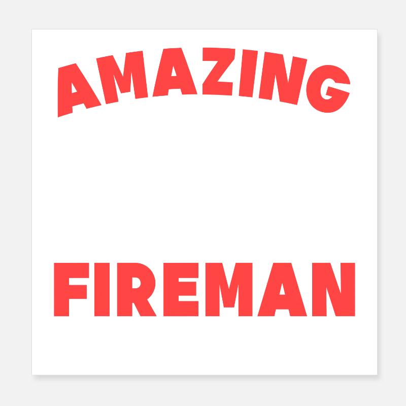 Feuerwehr Berufsfeuerwehr Statement Feuerwehrmann Poster 20x20 cm